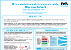 Urban sanitation and climate uncertainty: New ways forward cover
