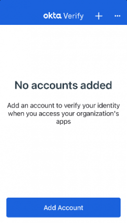 Screenshot of Okta Verify Add Account