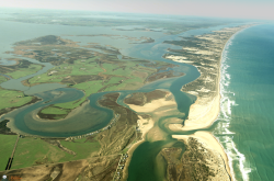 Aerial photograph of the Coorong, South Australia