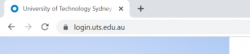 Screenshot of login.uts.edu.au on browser
