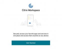 Screenshot Citrix WorkSpace - ipad get started