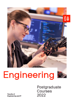 Cover of the UTS Engineering postgraduate courses guide 2022