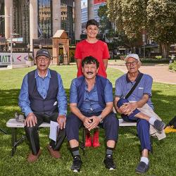 Cherine Fahd in a photoshoot with three men in Parramatta City