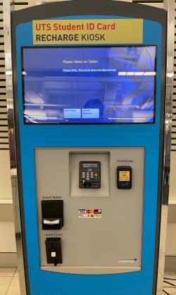An example of a UTS Student ID card recharge station