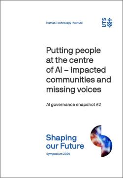 Putting people at the centre of AI cover