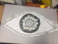 The Eye Made out of the Statistics in the RCAIDIC report, it represents the watch house and the eye of non-Indigenous people seeing us as a statistic rather than a person, some of the deaths were seen as preventable in the findings.