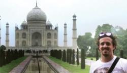 Exchange student Jonathon Meagher and the Taj Mahal