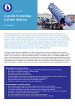 A guide to septage transfer stations. Provides information on the salient aspects of selecting, designing, building, operating and maintaining a septage transfer station (Summary) cover