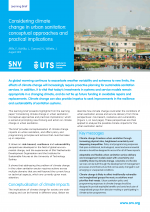Considering climate change in urban sanitation: Conceptual approaches and practical implications [Summary] cover