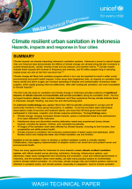Front cover of Climate resilient urban sanitation in Indonesia report