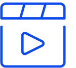 Play video icon - blue