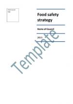 Food safety strategy template cover