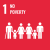 Icon for SDG 1 No poverty