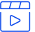 Play video icon - blue