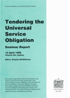 Tendering the Universal Service Obligation